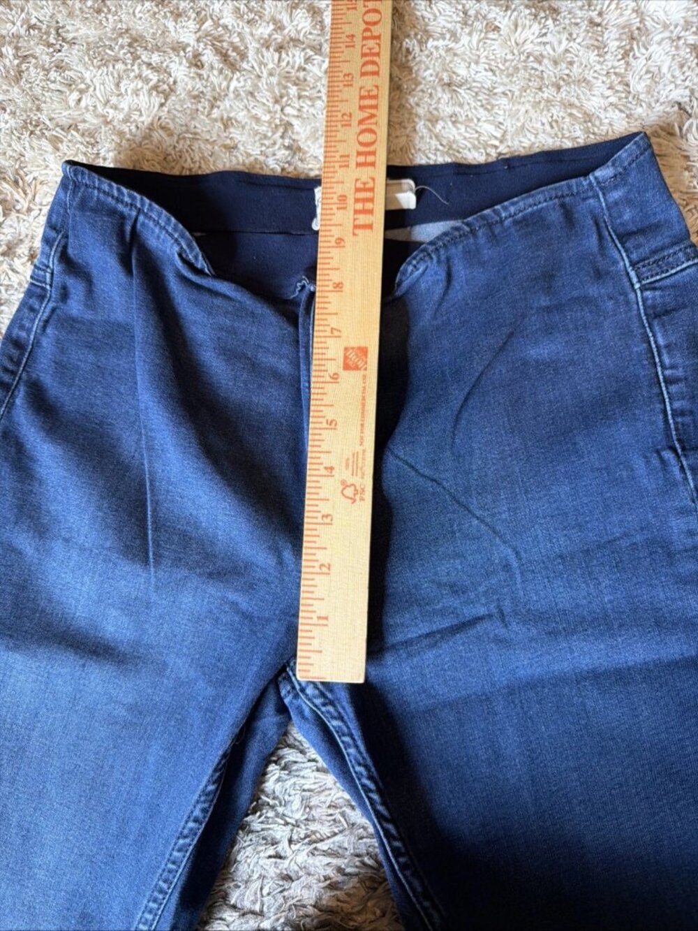 FREE PEOPLE Penny Pull On Flare Jeans Dark Wash Stretch Low Rise Boho Women’s 28 - Picture 6 of 8